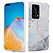 Custodia Compatibile Con Huawei P40 In Marmo Rosa Oro Bianco No. 9 - Coperchio Protettivo In Silicone Tpu Con Motivo A Mosaico - Foto miniatura 1