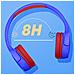 Cuffie Bluetooth 5.1 Per Bambini Autonomia 8 Ore Pieghevoli Blu / Rosso - Foto miniatura 6