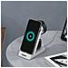 Caricabatterie Wireless 3 In 1 Per Cellulare, Smartwatch Samsung E Cuffie White - Foto miniatura 7