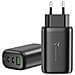 Caricabatterie 65W 3 Porte (USB + 2 USB-C) GaN Nero TM-P937-BK - Foto miniatura 1