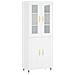 Credenza Bianca 69,5x34x180 Cm In Legno Multistrato - Foto miniatura 2