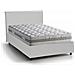 Letto Matrimoniale Berta, Letto Contenitore Con Rivestimento In Ecopelle, 100% Made In Italy, Apertura Frontale, Adatto Per Materasso Cm 160x190, Bianco - Foto miniatura 2