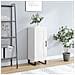 Credenza Bianco Lucido 34,5x34x90 Cm In Legno Multistrato - Foto miniatura 1