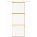 Porta Scorrevole Dorata 76x205 Vetro Trasparente Esg Alluminio - Foto miniatura 4