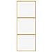 Porta Scorrevole Dorata 76x205 Vetro Trasparente Esg Alluminio - Foto miniatura 7