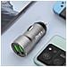 Caricabatterie Da Auto Con Due Usb Quick Charge 2,4a, Argento - Foto miniatura 3