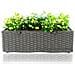 Fioriera Vaso Da Giardino Esterno Balcone In Rattan Marrone 54 X 22 X 17 Cm - Foto miniatura 2