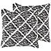 Set Di 2 Cuscini Hazro Cotone 45 X 45 Cm Nero Trama Geometrica - Foto miniatura 9
