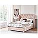 Letto Velluto Rosa 160 X 200 Cm Ayette - Foto miniatura 1