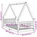 Giroletto per Bambini Bianco 90x190cm in Legno Massello di Pino - Foto miniatura 3