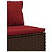Lusso Casadino -  Set Mobili Da Giardino 6pz Con Cuscini In Polyrattan Marrone - Foto miniatura 4