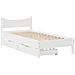 Giroletto con Cassetti Bianco 75x190 cm Legno Massello di Pino - Foto miniatura 1