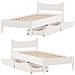 Giroletto con Cassetti Bianco 75x190 cm Legno Massello di Pino - Foto miniatura 9
