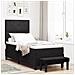 Letto a molle con materasso e panchina Nero 80x200 cm Velluto - Foto miniatura 2