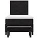 Letto a molle con materasso e panchina Nero 80x200 cm Velluto - Foto miniatura 9