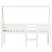 Letto a Soppalco con Tetto Bianco 80x200 cm in Legno di Pino - Foto miniatura 4