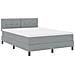 Letto con Box Spring e Materasso Grigio Chiaro 140x200 cm Tessuto - Foto miniatura 3