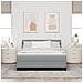 Letto con Box Spring e Materasso Grigio Chiaro 140x200 cm Tessuto - Foto miniatura 5