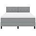 Letto con Box Spring e Materasso Grigio Chiaro 140x200 cm Tessuto - Foto miniatura 8