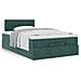 Pouf Letto con Materasso Verde Scuro 120x190 cm Velluto - Foto miniatura 4
