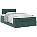 Pouf Letto con Materasso Verde Scuro 120x190 cm Velluto - Foto miniatura 5