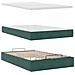 Pouf Letto con Materasso Verde Scuro 120x190 cm Velluto - Foto miniatura 8