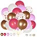 Set Di 60 Palloncini 30 Cm Decorazione Per Compleanni E Feste Rosa E Bianchi - Foto miniatura 1