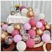 Set Di 60 Palloncini 30 Cm Decorazione Per Compleanni E Feste Rosa E Bianchi - Foto miniatura 6