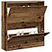 Mobile per Scarpe  con Cassetto Flip in Legno Antico 80x21x87,5 cm - Foto miniatura 3