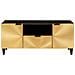 Mobile TV Nero e Oro 105 x 33 x 46 cm legno massello di mango - Foto miniatura 3