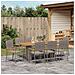 Set da Pranzo per Giardino 9 pcs Grigio 190 x 80 x 75 cm - Foto miniatura 4