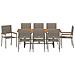 Set da Pranzo per Giardino 9 pcs Grigio 190 x 80 x 75 cm - Foto miniatura 7