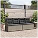 Panchina da giardino con cuscino Grigio Poly Rattan - Foto miniatura 2