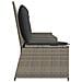 Panchina da giardino con cuscino Grigio Poly Rattan - Foto miniatura 4