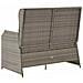 Panchina da giardino con cuscino Grigio Poly Rattan - Foto miniatura 5