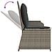 Panchina da giardino con cuscino Grigio Poly Rattan - Foto miniatura 7