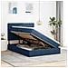 Letto con Contenitore Blu 140 x 190 cm Pelle Sintetica - Foto miniatura 4
