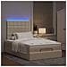 Struttura Letto Pouf con Materasso Crema 120x200 cm in Tessuto - Foto miniatura 3