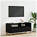 Mobile TV Rovere Nero 100 x 34,5 x 44,5 cm Legno multistrato - Foto miniatura 2
