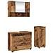 Set di mobili per il bagno con cassetto 3 pcs Legno vecchio - Foto miniatura 1