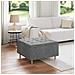 Pouf contenitore Grigio scuro 80 x 80 x 45 cm Velluto - Foto miniatura 2