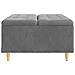 Pouf contenitore Grigio scuro 80 x 80 x 45 cm Velluto - Foto miniatura 5