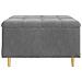 Pouf contenitore Grigio scuro 80 x 80 x 45 cm Velluto - Foto miniatura 6
