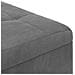 Pouf contenitore Grigio scuro 80 x 80 x 45 cm Velluto - Foto miniatura 7