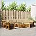 Set divani 10 pcs Naturale e Beige Legno di Acacia Massello - Foto miniatura 2