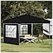 Tenda per feste a pop-up 288 x 288 x 245 cm Nero Tessuto Oxford - Foto miniatura 2