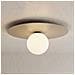 Lampada Da Soffitto Solar In Acciaio Moka E Vetro Opalino - Foto miniatura 2