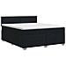 Letto box spring con materasso Nero 160 x 200 cm Tessuto - Foto miniatura 1