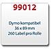 1x Etichetta Compatibile Con Dymo 99012 36 X 89 Mm 260 Etichette Per Bobina / Seiko Slp-2rle 36 X 89 Mm 260 Per Rotolo Di Etichette (1x)  - Foto miniatura 1