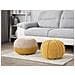 Pouf Poggiapiedi In Tessuto Giallo 50 X 35 Cm Conrad Ii - Foto miniatura 17